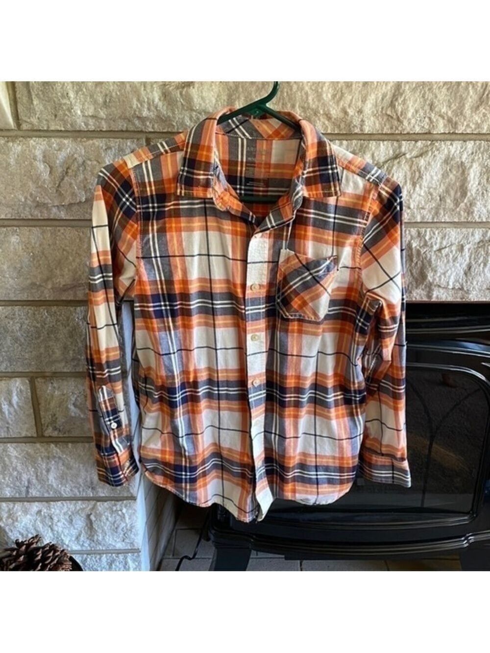 Arizona Boys Plaid Dress Shirt 10H-12H